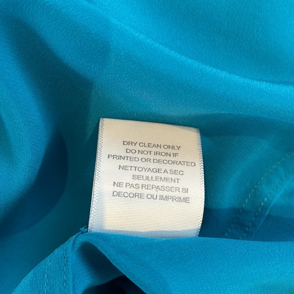Equipment turquoise silk blouse - Picture 4 of 9